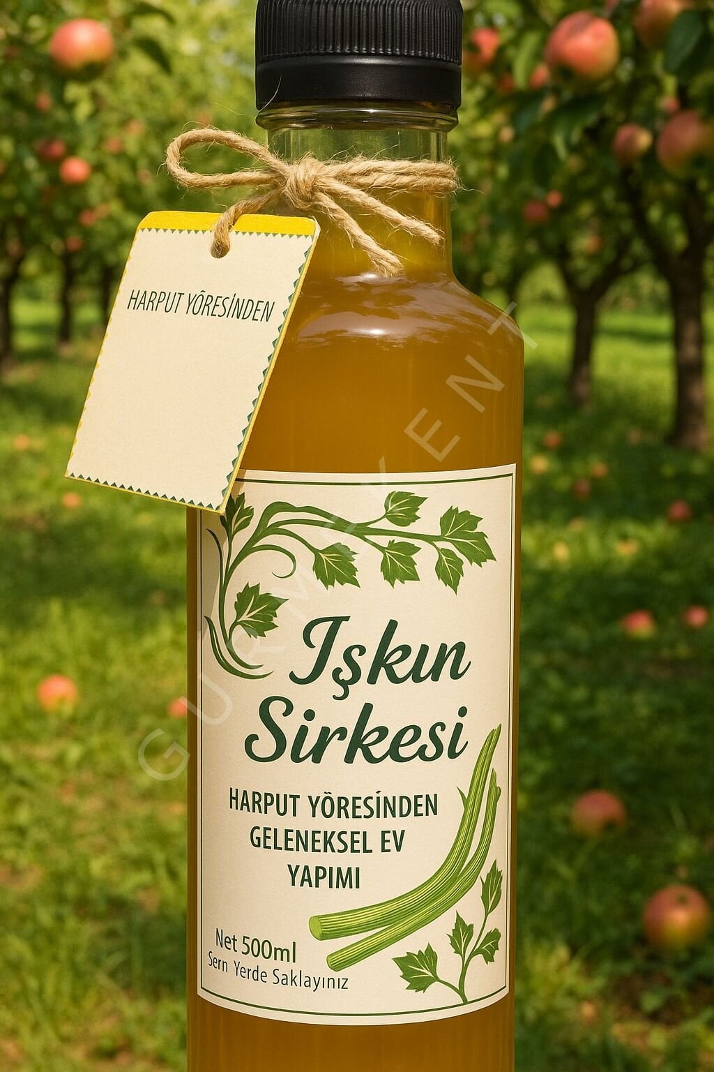 Ev Yapımı Işkın Sirkesi (Yayla Muzu) - Doğal Fermente 500ml