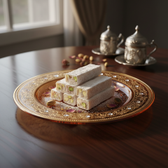 Antep Fıstıklı Fitil Lokum - Bol Fıstıklı ve Özel Kesim (Uzun)