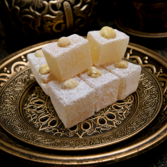 Safranlı Sultan Lokum - Üzeri Bütün Fındıklı (Sarı)