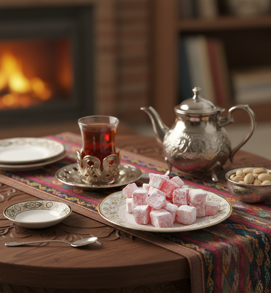 Güllü Kuş Lokumu - Gerçek Gül Aromalı (Yumuşak)